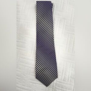 Elegant Blue and Black Striped Men's Tie